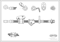 Brake Hose, CORTECO, OEM 46410SP0003, Article number 1 9 0 3 2 9 0 5, HONDA (108683)