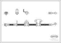 Brake Hose, CORTECO, OEM 01465SZ3000, Article number 1 9 0 3 2 9 0 8, HONDA (108686)