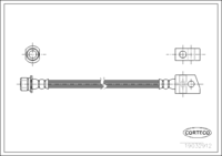 Brake Hose, CORTECO, OEM 8943854322, Article number 1 9 0 3 2 9 1 2, ISUZU (108690)၊
