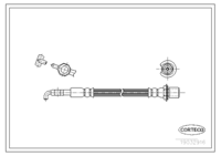 Brake Hose, CORTECO, OEM 9094702972, Article number 1 9 0 3 2 9 1 6, LEXUS (108694)