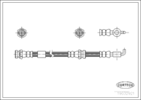 Brake Hose, CORTECO, OEM LC6243980B, Article number 1 9 0 3 2 9 2 1, MAZDA (108699)