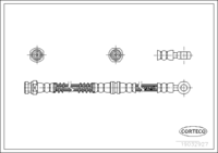 Brake Hose, CORTECO, OEM MR129844, Article number 1 9 0 3 2 9 2 7, MITSUBISHI (108705)