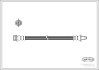 Brake Hose, CORTECO, OEM MB857531, Article number 1 9 0 3 2 9 3 6, MITSUBISHI (108714)