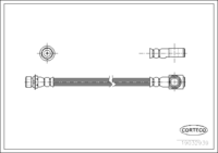 Brake Hose, CORTECO, OEM 22163432, Article number 1 9 0 3 2 9 3 9, OPEL (108717)