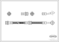 Brake Hose, CORTECO, OEM 5158063BB0, Article number 1 9 0 3 2 9 4 3, SUBARU (108721)