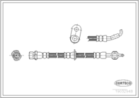 สายเบรค CORTECO, OEM 9008094068,TOYOTA เพลาหน้าขวา