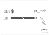 CORTECO Brake Hose for Toyota, Front Axle, Length 256mm