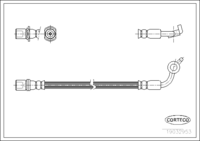 สายเบรค CORTECO OEM 9094702833 หมายเลขสินค้า 1 9 0 3 2 9 5 3, TOYOTA (ยาว 290มม. เพลาหน้าขวา)