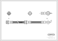 Brake Hose, CORTECO, OEM 3687479, Article number 1 9 0 3 2 9 7 6, FORD (108753)