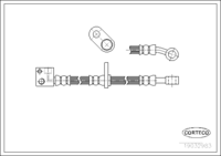 Brake Hose, CORTECO, OEM 01465SAAG00, Article number 1 9 0 3 2 9 8 3, HONDA (108758)