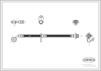 Brake Hose, CORTECO, OEM 01464S7AE00, Article number 1 9 0 3 2 9 9 2, HONDA (108767)