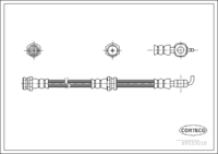 Brake Hose, CORTECO, OEM C00143980, Article number 1 9 0 3 3 0 1 6, MAZDA (108791)