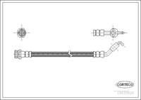 Brake Hose, CORTECO, OEM TA0143810A, Article number 1 9 0 3 3 0 2 0, MAZDA (108794)