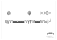 Brake Hose, CORTECO, OEM MB950627, Article number 1 9 0 3 3 0 2 4, MITSUBISHI (108797)