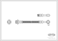 Brake Hose, CORTECO, OEM 46211VB00A, Article number 1 9 0 3 3 0 3 0, NISSAN (108802)
