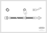 Brake Hose, CORTECO, OEM 26540FE000, Article number 1 9 0 3 3 0 4 3, SUBARU (108812)