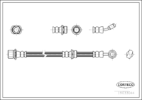 Brake Hose, CORTECO, OEM 26541FE030, Article number 1 9 0 3 3 0 4 4, SUBARU (108813)