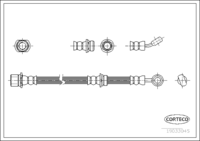 Brake Hose, CORTECO, OEM 26541FE020, Article number 1 9 0 3 3 0 4 5, SUBARU (108814)