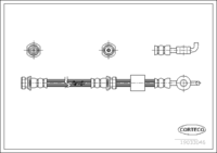 Brake Hose, CORTECO, OEM 5159062G00, Article number 1 9 0 3 3 0 4 6, SUZUKI (108815)