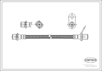 Brake Hose, CORTECO, OEM 9008094066, Article number 1 9 0 3 3 0 5 2, TOYOTA Rear Axle Left, Length: 384mm