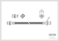 Rear Left Brake Hose for TOYOTA, CORTECO, OEM 9008094065