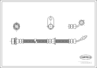 Brake Hose, CORTECO, OEM 9094702B85, Article number 1 9 0 3 3 0 5 5, TOYOTA (108823)