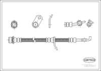 Brake Hose, CORTECO, OEM 9094702B83, Article number 1 9 0 3 3 0 5 7, TOYOTA (108825)