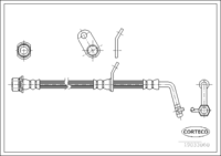 CORTECO Rear Left Brake Hose for Toyota, OEM 9008094162