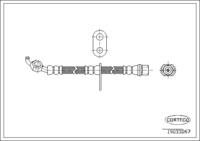 Corteco Brake Hose for Toyota (Front Axle Right, Length: 467mm)