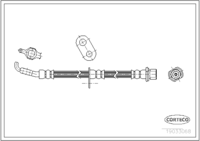 Brake Hose, CORTECO, OEM 9094702847, Article number 1 9 0 3 3 0 6 8, TOYOTA (Fitting Position:Front Axle Left , Length [mm]:464)