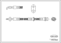 Brake Hose, CORTECO, OEM 9094702852, Article number 1 9 0 3 3 0 6 9, LEXUS (108834)