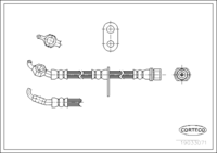 Corteco Brake Hose for Toyota, Front Axle Left, 600mm Length