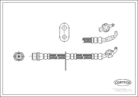 Front Right Brake Hose for Toyota, OEM 9094702C23