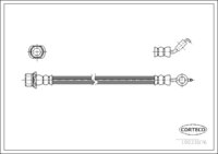 สายเบรค, CORTECO, OEM 9008094133, หมายเลขสินค้า 1 9 0 3 3 0 7 6, TOYOTA (เพลาล้อหลัง ความยาว: 210มม.)