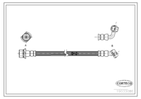 สายเบรค CORTECO OEM 9094702615 หมายเลขสินค้า 1 9 0 3 3 0 8 6, TOYOTA (เพลาล้อหลังซ้าย ความยาว 254มม.)