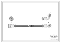 CORTECO Brake Hose for TOYOTA (Rear Axle Right, Length: 254mm)