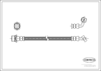 สายเบรค CORTECO OEM 9094702A10, 1 9 0 3 3 0 8 9, TOYOTA (108850)
