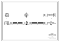 สายเบรค CORTECO, OEM 9094702609, TOYOTA - เพลาหน้าขวา ยาว 416mm