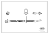 Brake Hose, CORTECO, OEM 9094702B63, Article number 1 9 0 3 3 0 9 2, TOYOTA (108853)