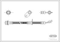 Brake Hose, CORTECO, OEM 9094702B96, Article number 1 9 0 3 3 0 9 9, TOYOTA (108860)