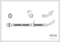 Brake Hose, CORTECO, OEM 9094702C55, 1 9 0 3 3 1 0 1, TOYOTA (108862) - Front Axle Left, Length: 570mm