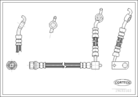 Corteco Brake Hose OEM 9094702C75 for Toyota (108864) - 305mm Length, Rear Axle Left Position