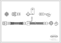 Brake Hose, CORTECO, OEM 5873217000, Article number 1 9 0 3 3 5 1 1, HYUNDAI (108882)