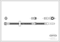 สายเบรค, CORTECO, OEM 8Z0611707C, หมายเลขสินค้า 1 9 0 3 3 5 1 3, AUDI (108884)