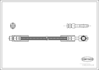 Brake Hose, CORTECO, OEM 4Z7611775A, Article number 1 9 0 3 3 5 1 4, AUDI (108885)