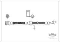 Brake Hose, CORTECO, OEM 5873117000, Article number 1 9 0 3 3 5 1 9, HYUNDAI (108890)