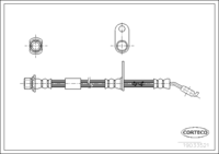 สายเบรค CORTECO OEM 9004922174 หมายเลขสินค้า 1 9 0 3 3 5 2 1, DAIHATSU (108892)