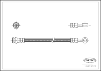 Brake Hose, CORTECO, OEM 587000, Article number 1 9 0 3 3 5 2 4, KIA (108895)