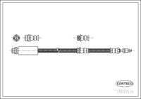 Brake Hose, CORTECO, OEM D35043980B, Article number 1 9 0 3 3 5 2 8, MAZDA (108899)