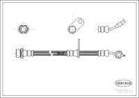 Brake Hose, CORTECO, OEM 9094702875, Article number 1 9 0 3 3 5 3 2, LEXUS (108903)